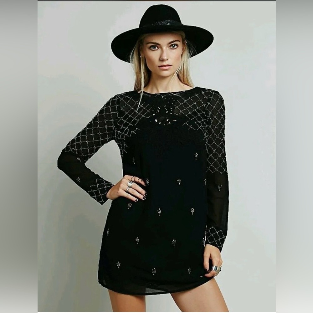 Free People Black Mini Dress